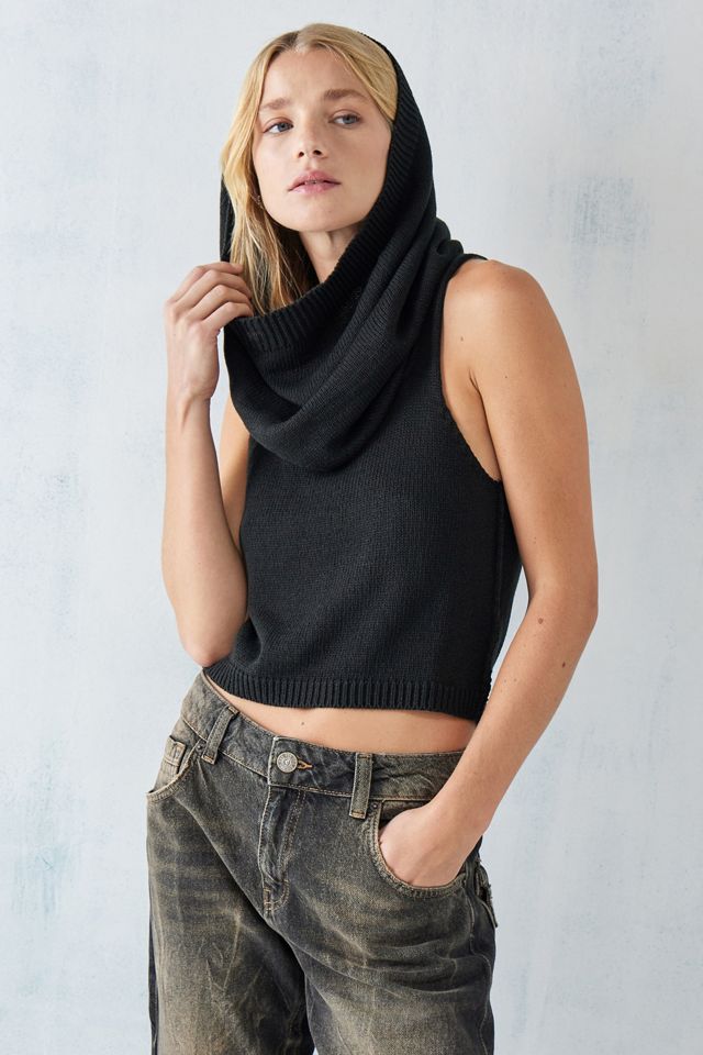 UO Sabrina Sleeveless Hooded Cowl Tank Top #1