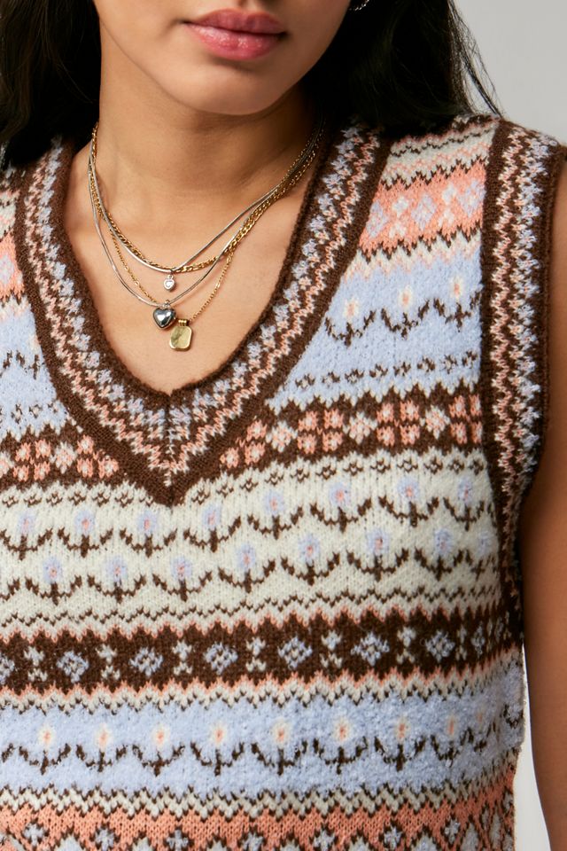 BDG Fairisle Pattern Tank Top #1