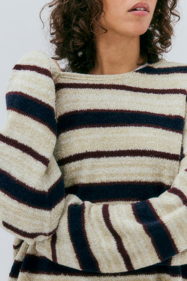 Pull en maille bouclette rayé UO #1