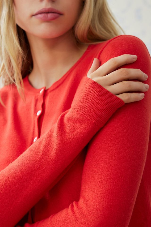 UO Red Crew Cardigan #2