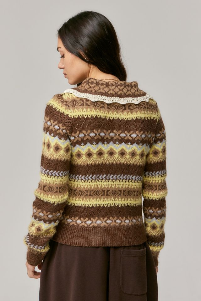 UO Sky Fairisle Lace Collar Cardigan #4