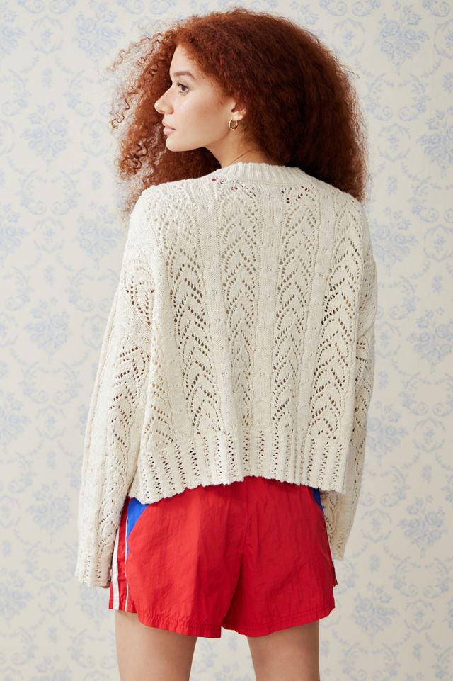 UO Slubby Knit Crew Cardigan  #3