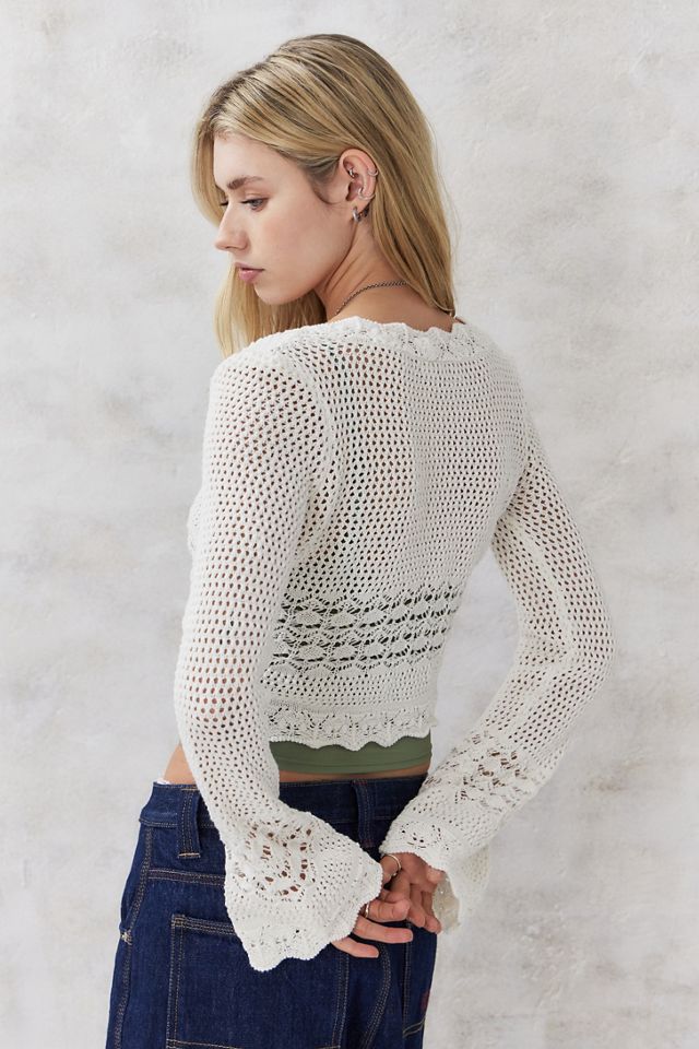Cardigan Pointelle UO con Laccio Frontale #3