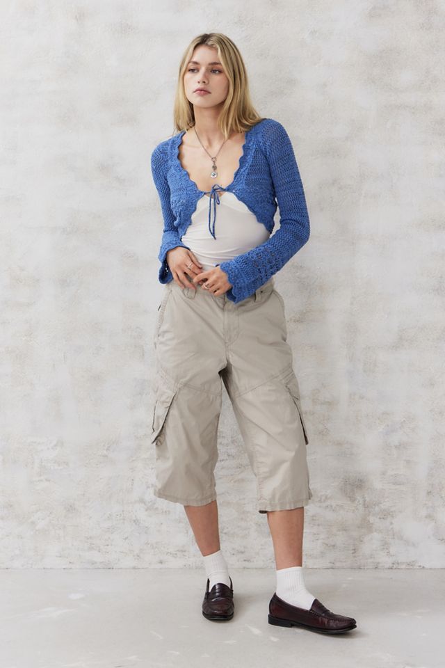 UO Tie-Front Pointelle Cardigan  #1