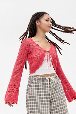 Cardigan UO Rhodes con Lacci sul Davanti