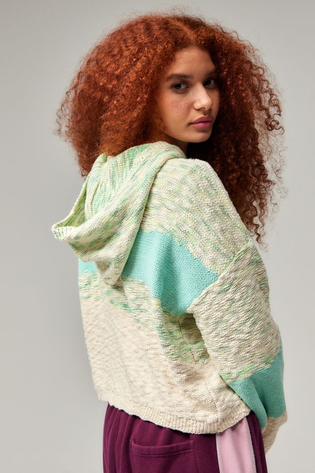 UO Festival Palm Tree Knit Zip-Up Hoodie | Urban Outfitters UK