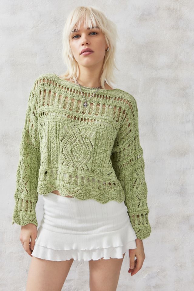 Open on sale stitch sweater