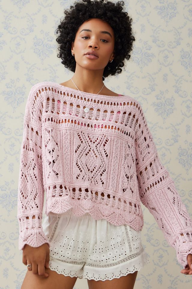 UO Slub Open Stitch Jumper  #1