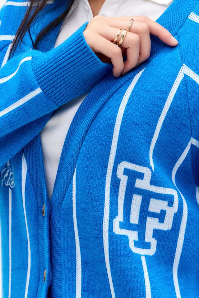 iets frans... Pinstripe Boyfriend Cardigan #3