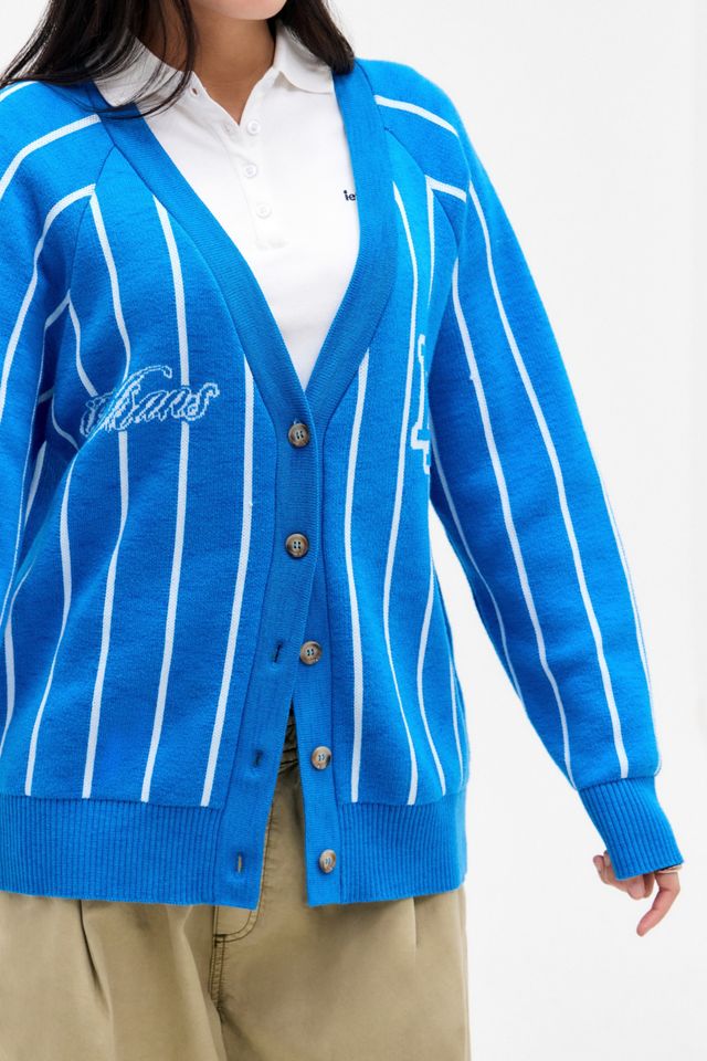 iets frans... Pinstripe Boyfriend Cardigan #4