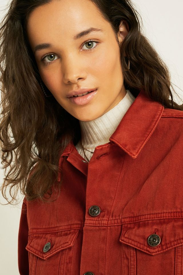 BDG - Veste camionneur en denim rouge brique style Western #2