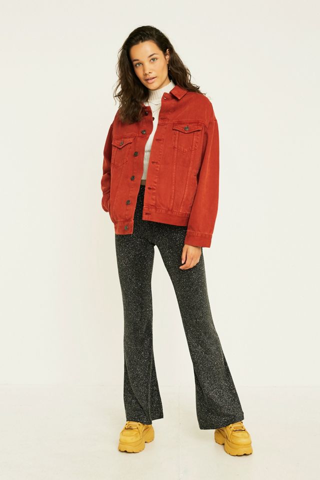 BDG - Veste camionneur en denim rouge brique style Western #5
