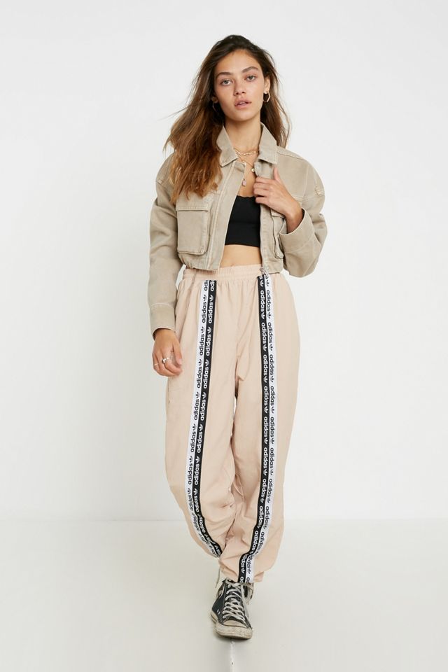 Track Pants Adidas Originals Ryv Taping Cropped Jacket In Blush