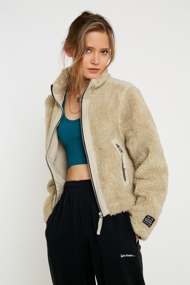 BDG Fleece ZipThrough Jacket Urban Outfitters UK