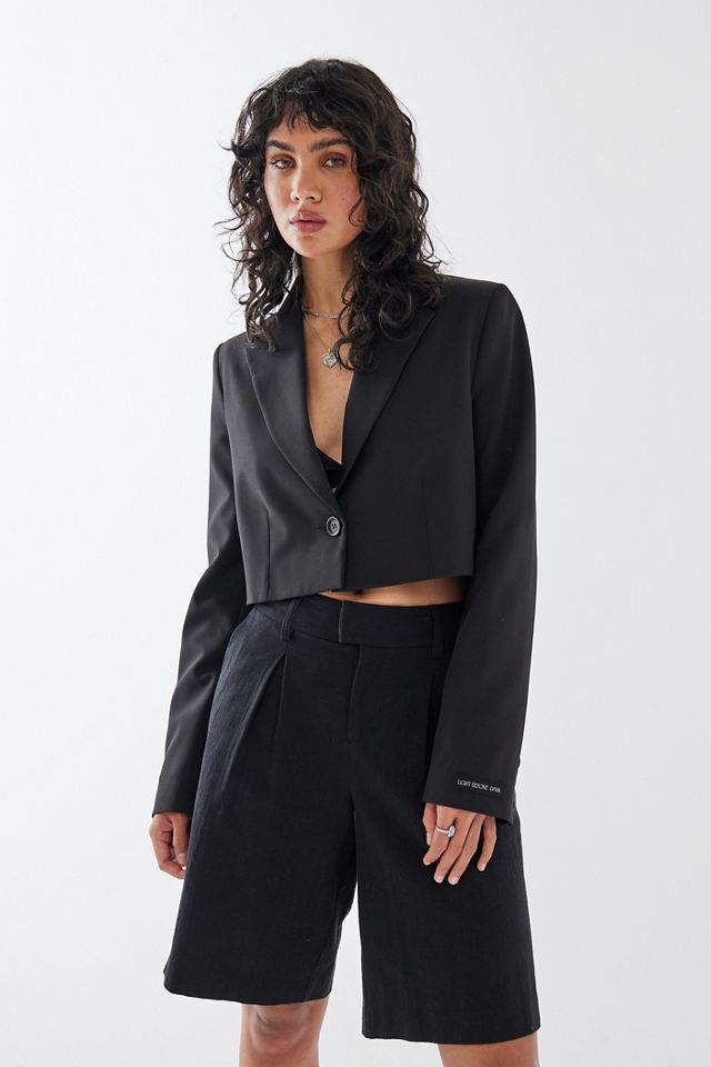 Light Before Dark Cally Cropped Blazer | Urban Outfitters UK