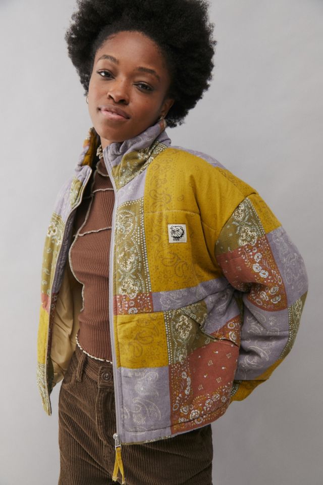 Urban outfitters shop yellow puffer jacket