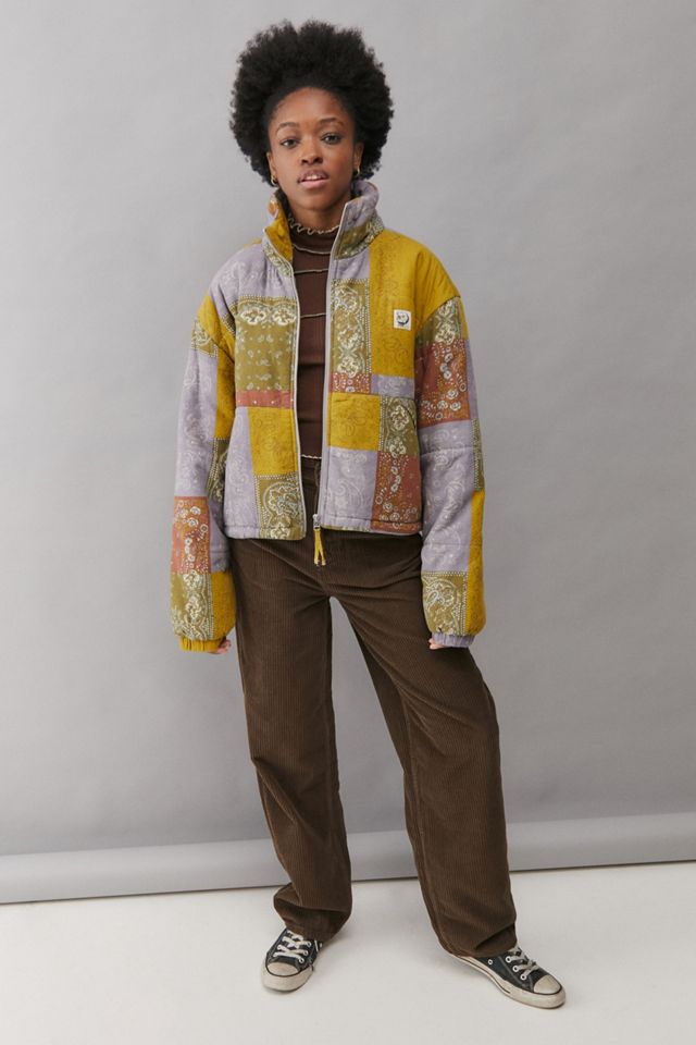 BDG Ash Patchwork Linen Puffer Jacket #2