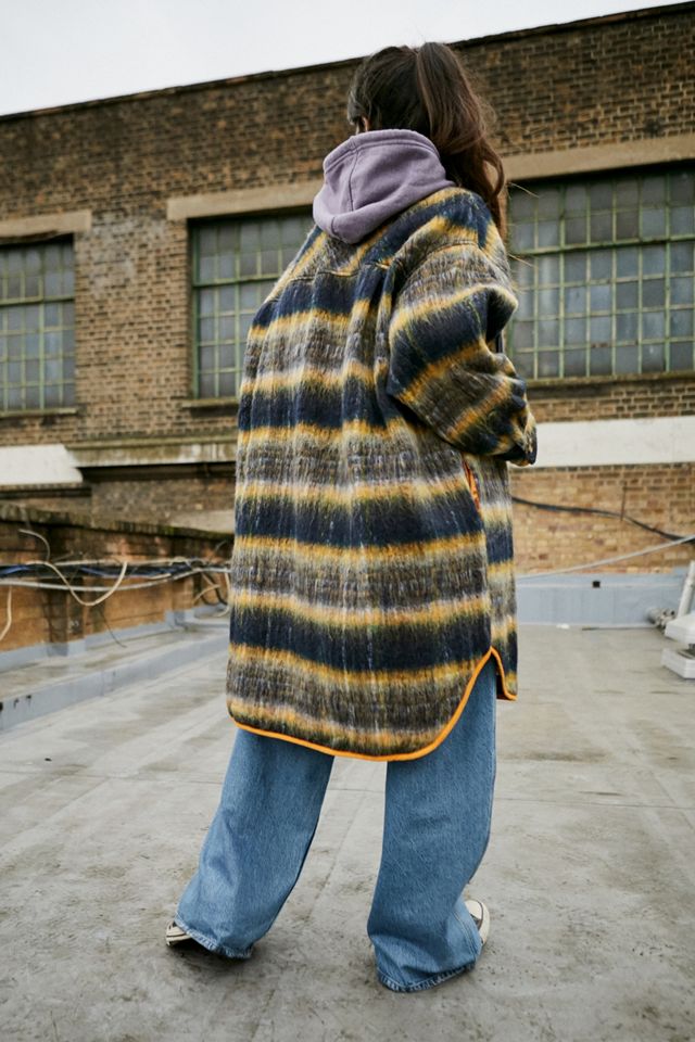 UO Emelie Plaid Longline Shirt Jacket #3