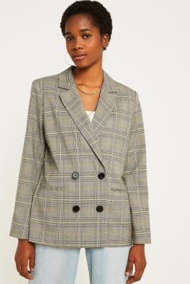 yellow check blazer