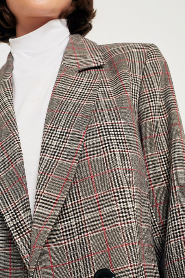 Light Before Dark Red Checked Double Breasted Blazer #2