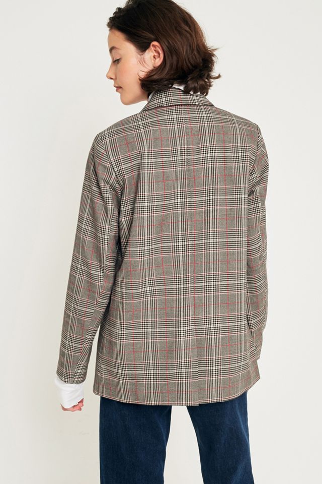 Light Before Dark Red Checked Double Breasted Blazer #3