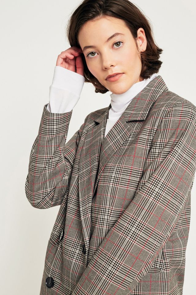 Light Before Dark Red Checked Double Breasted Blazer #5