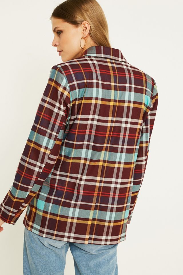 Urban Outfitters – Karierter Blazer in Kastanienbraun #4