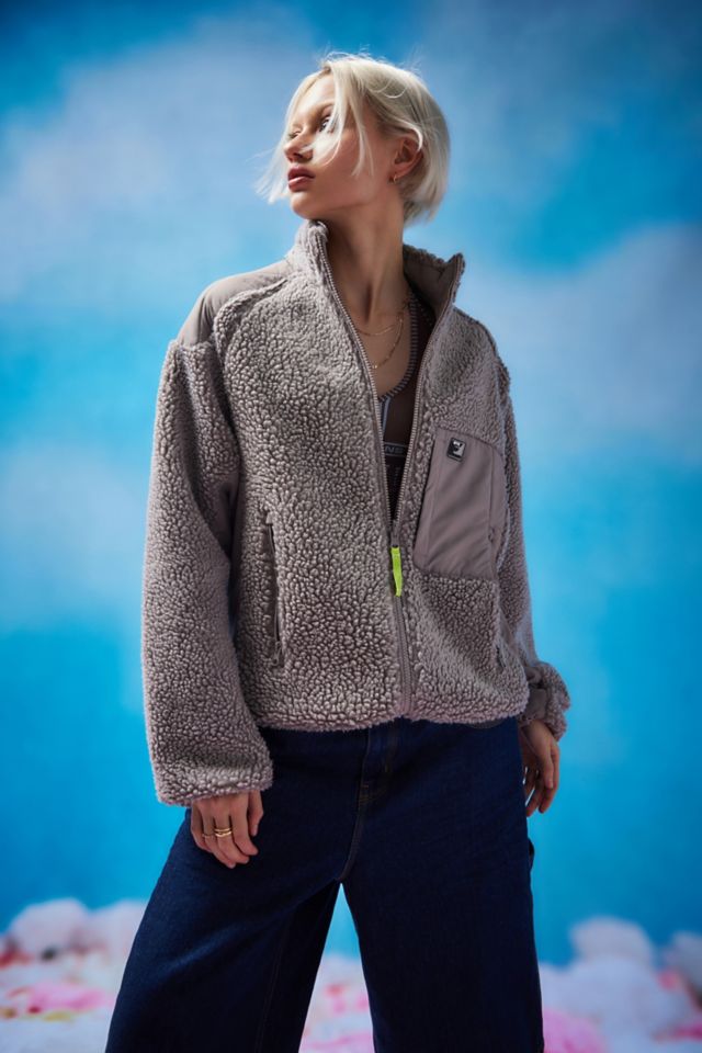 Urban outfitters shop fluffy reversible jacket