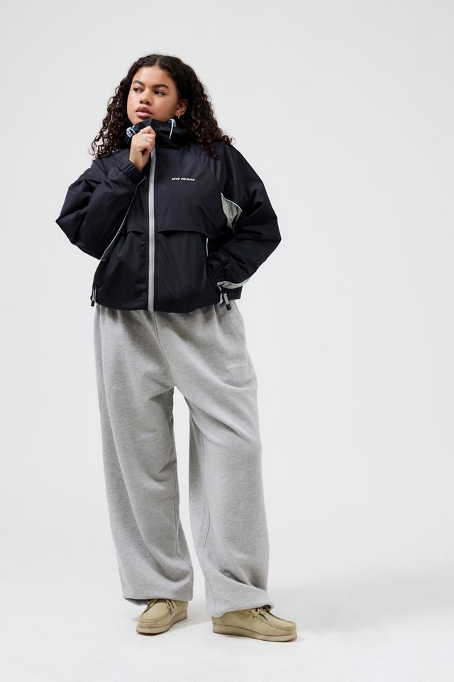iets frans... Black Contrast Panel Hooded Shell Jacket  #5