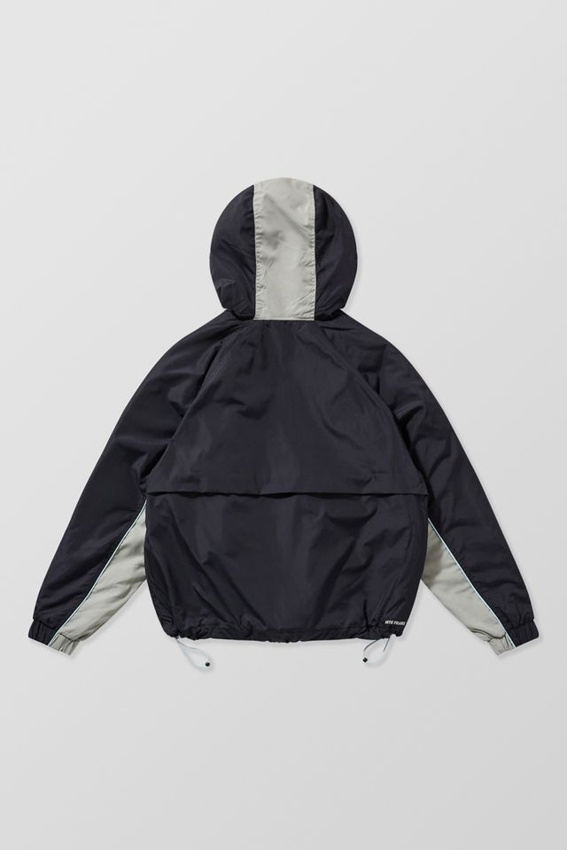 iets frans... Black Contrast Panel Hooded Shell Jacket  #8