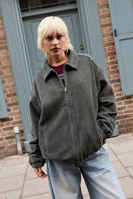 BDG Corduroy Lined Harrington Jacket - Green L at Urban Outfitters