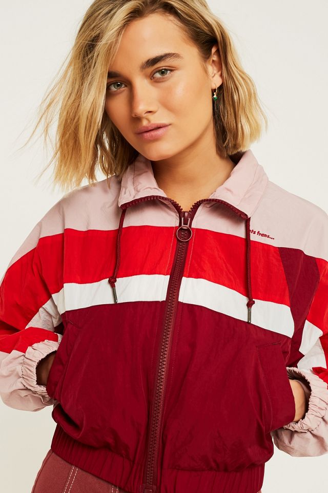 iets frans… Pink & Burgundy Cropped Shell Jacket #1