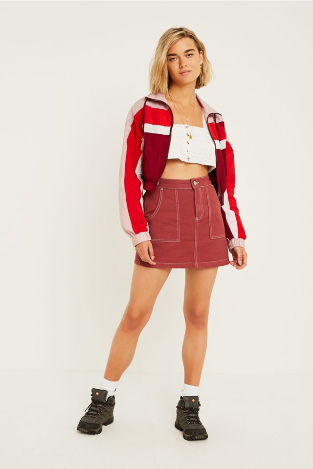 iets frans… Pink & Burgundy Cropped Shell Jacket #2