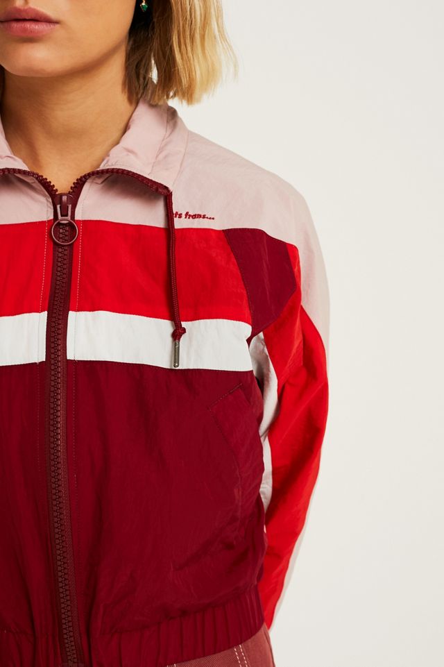 iets frans… Pink & Burgundy Cropped Shell Jacket #5