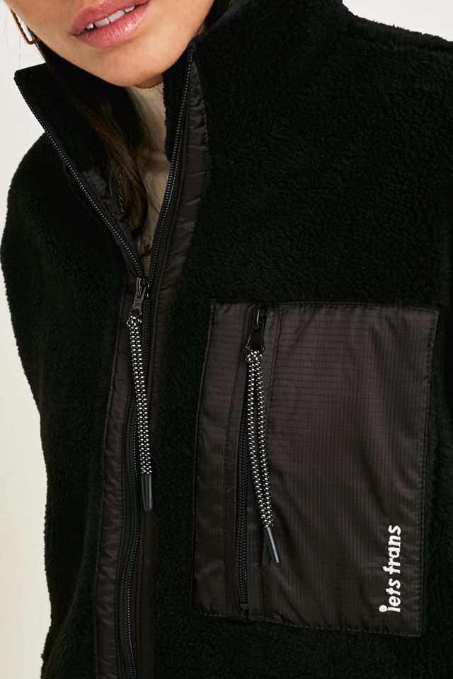 iets frans... Black Fleece Zip-Through Jacket #1