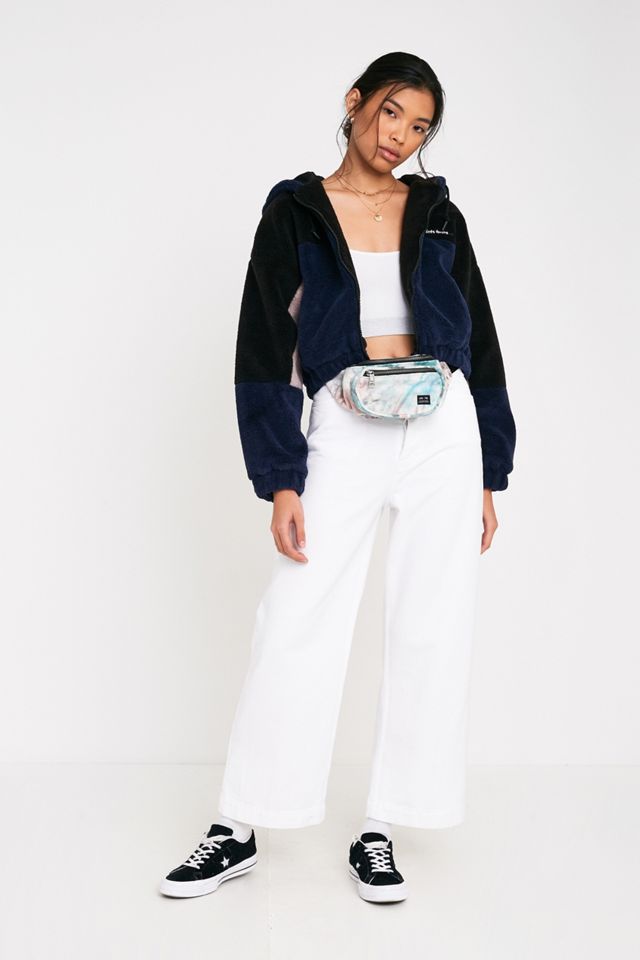 iets frans... Colourblock Fleece Cropped Jacket #1