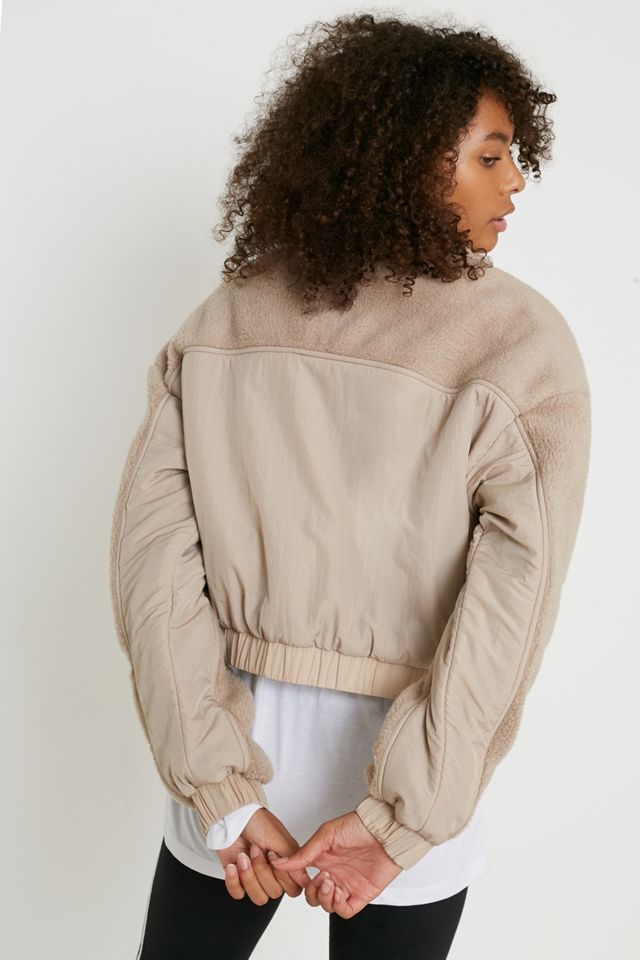 iets frans... Jacke in Creme aus Fleece- und Nylon-Mischgewebe #3