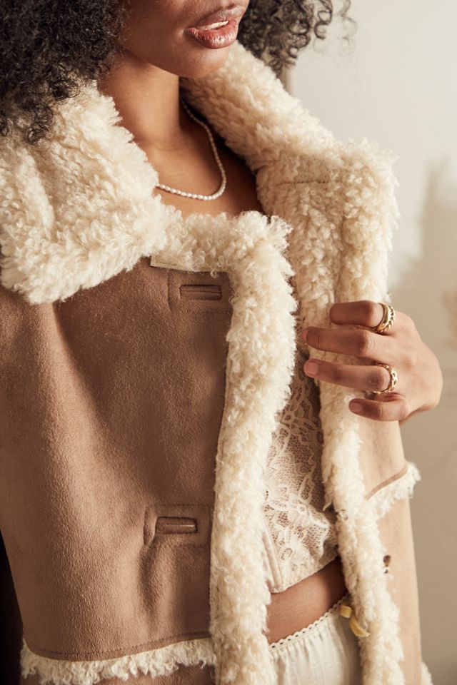 Aviator Gilet Faux Shearling Gilet UO Faux Shearling Gilet Urban