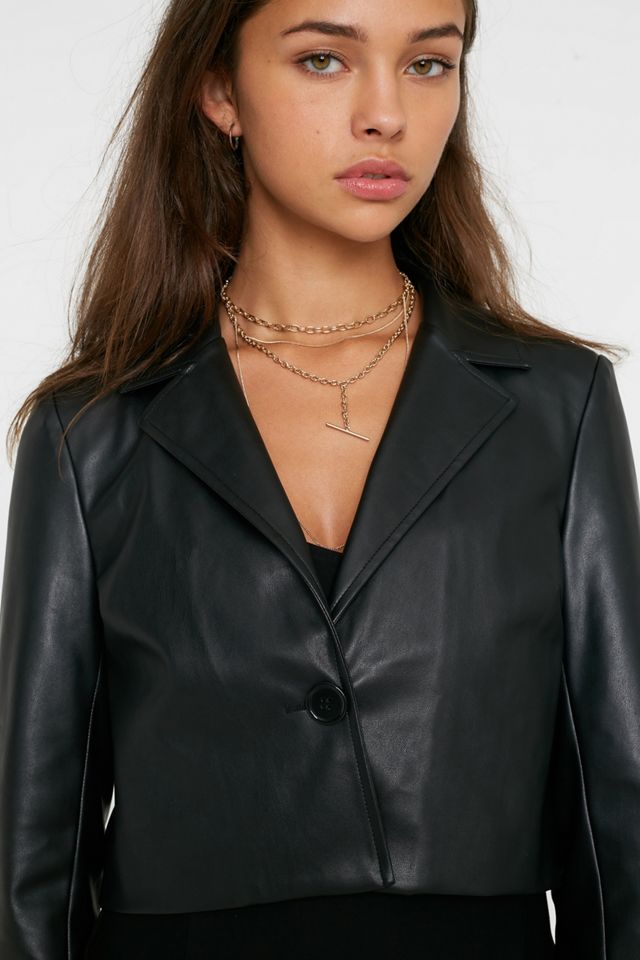 Urban Outfitters – Kurzer Blazer aus Kunstleder #2