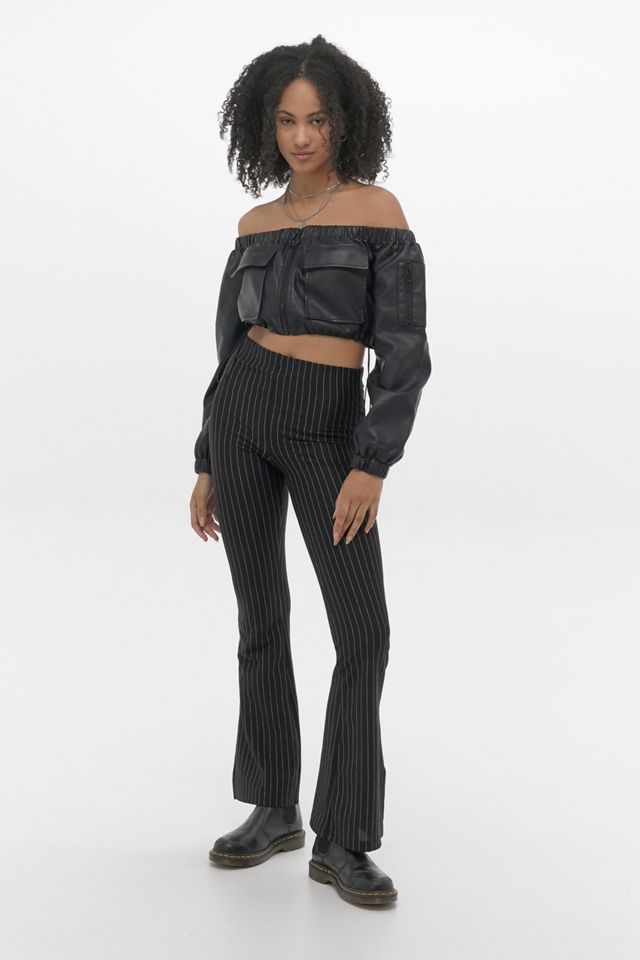 UO Off-The-Shoulder Faux Leather Top #2