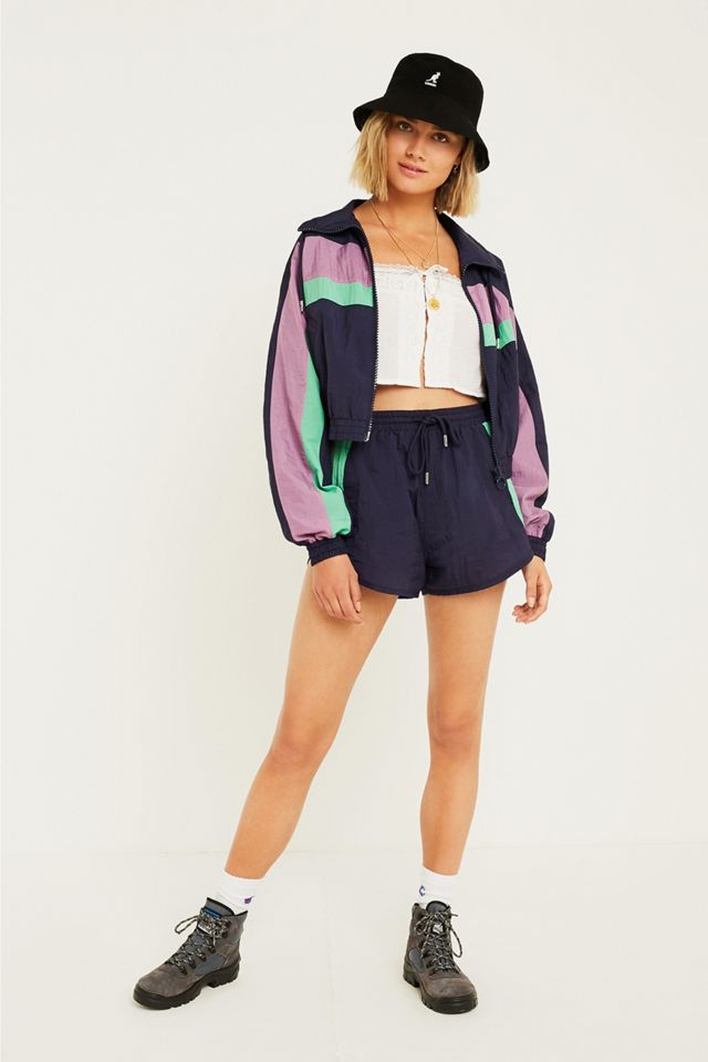 iets frans… Navy Cropped Shell Jacket | Urban Outfitters UK
