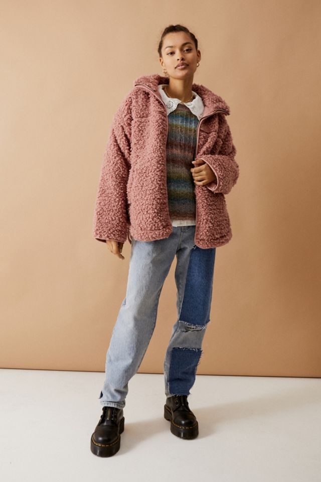 Urban outfitters clearance pink coat