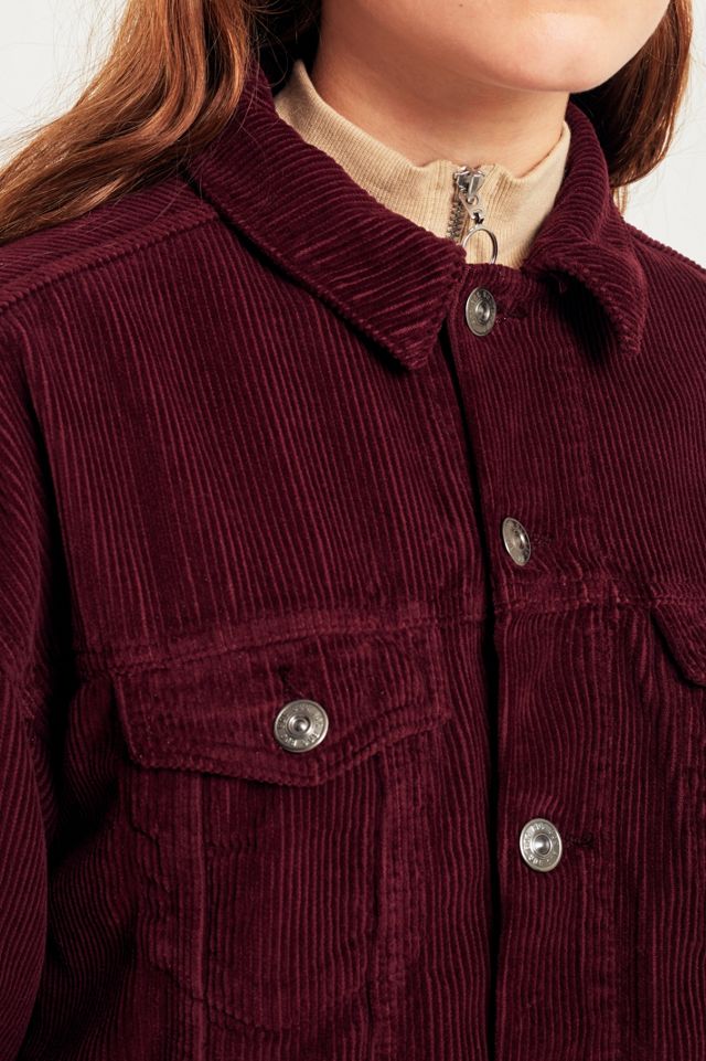 BDG Burgundy Corduroy Trucker Jacket #2