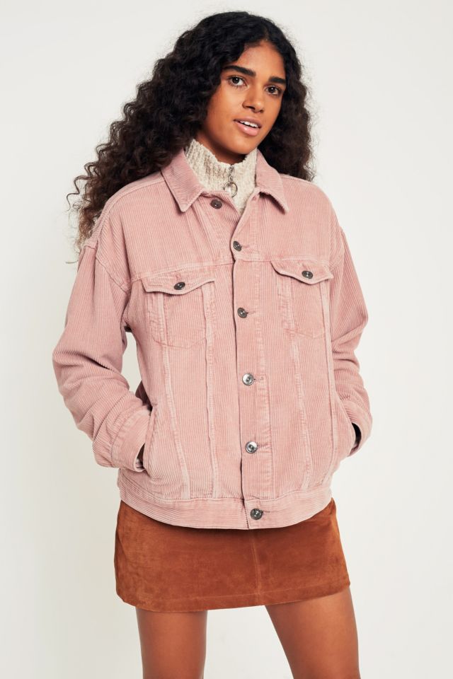 BDG Dusty Pink Corduroy Trucker Jacket | Urban Outfitters UK