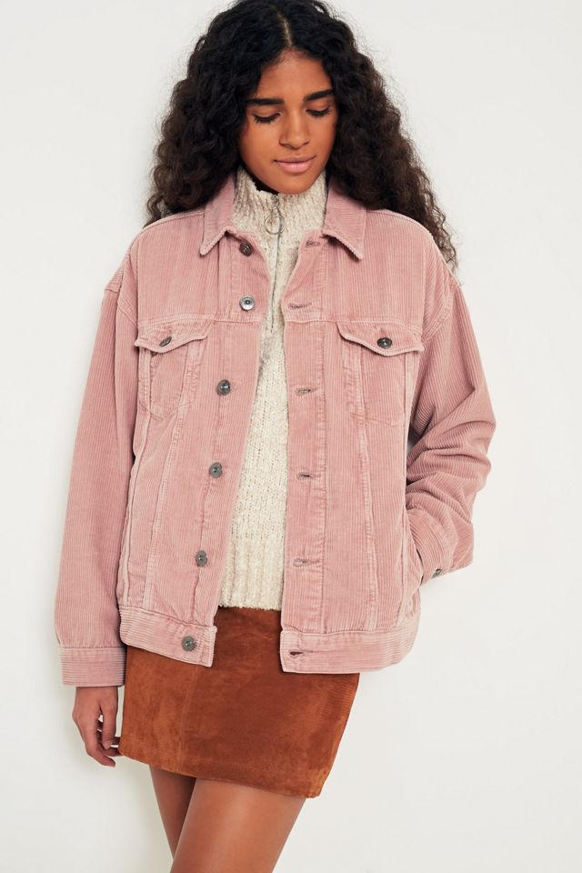 BDG Dusty Pink Corduroy Trucker Jacket #1