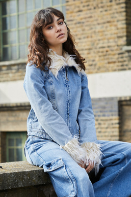 ジャケット・アウター BUFFALO BOBS denim fur military down Y2K BUFFALO BOBS denim fur military down Y2K