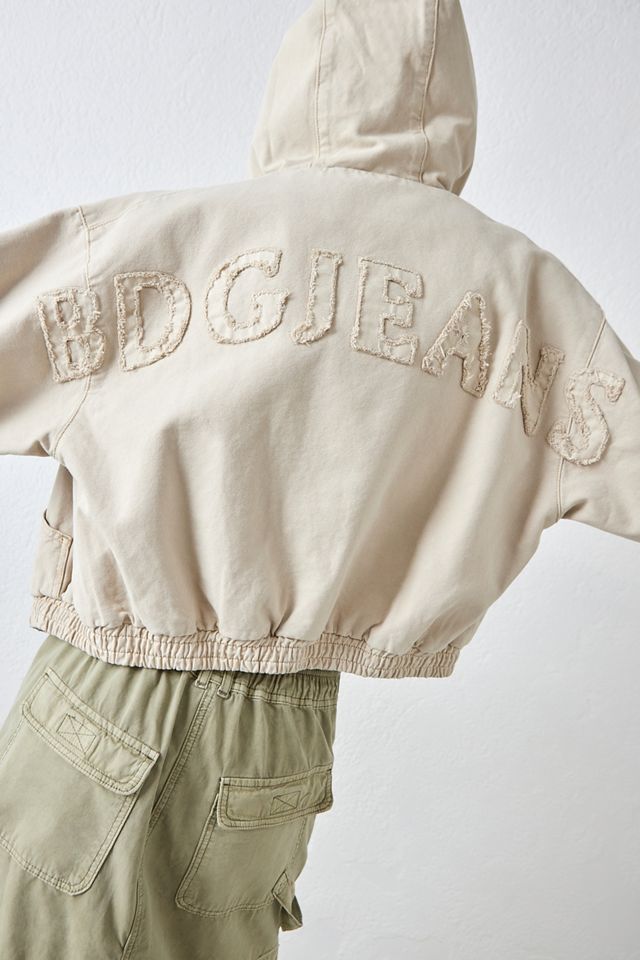 BDG Frayed Logo Hooded Skate Jacket #2