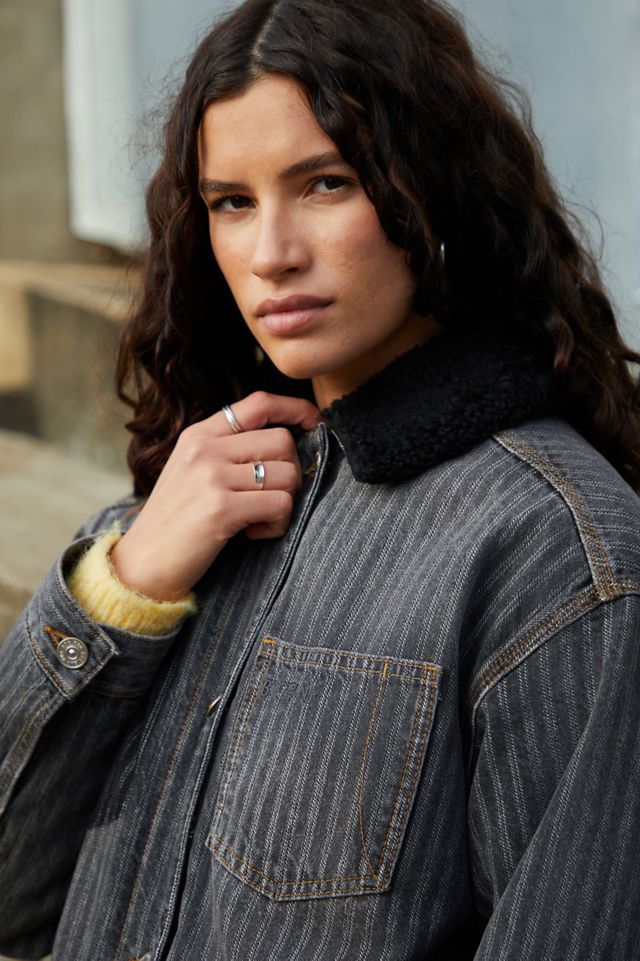 BDG Denim Chore Borg Lined Jacket #5