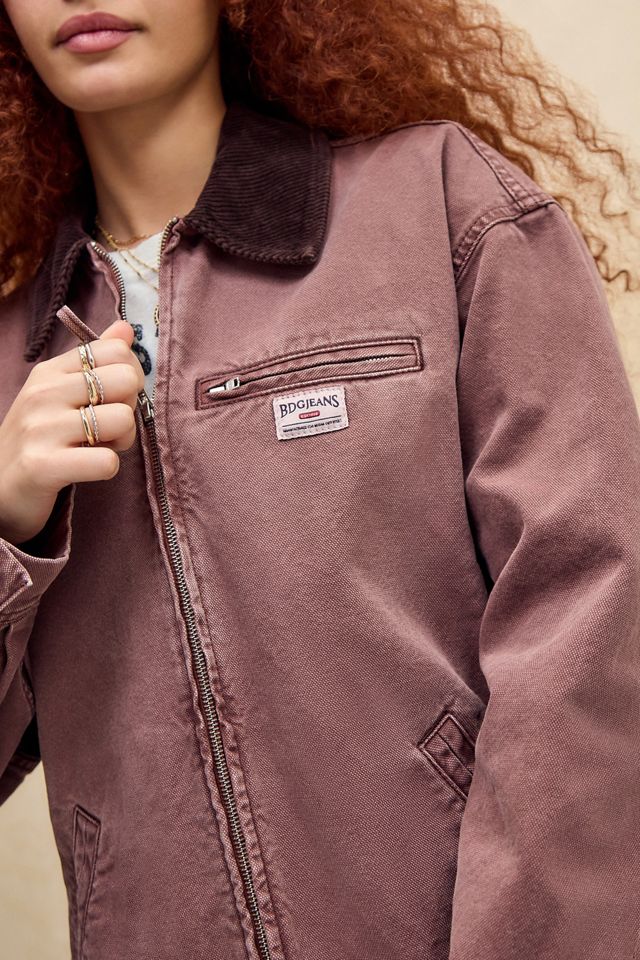 BDG Burgundy Luca Canvas Workwear Jacket #2