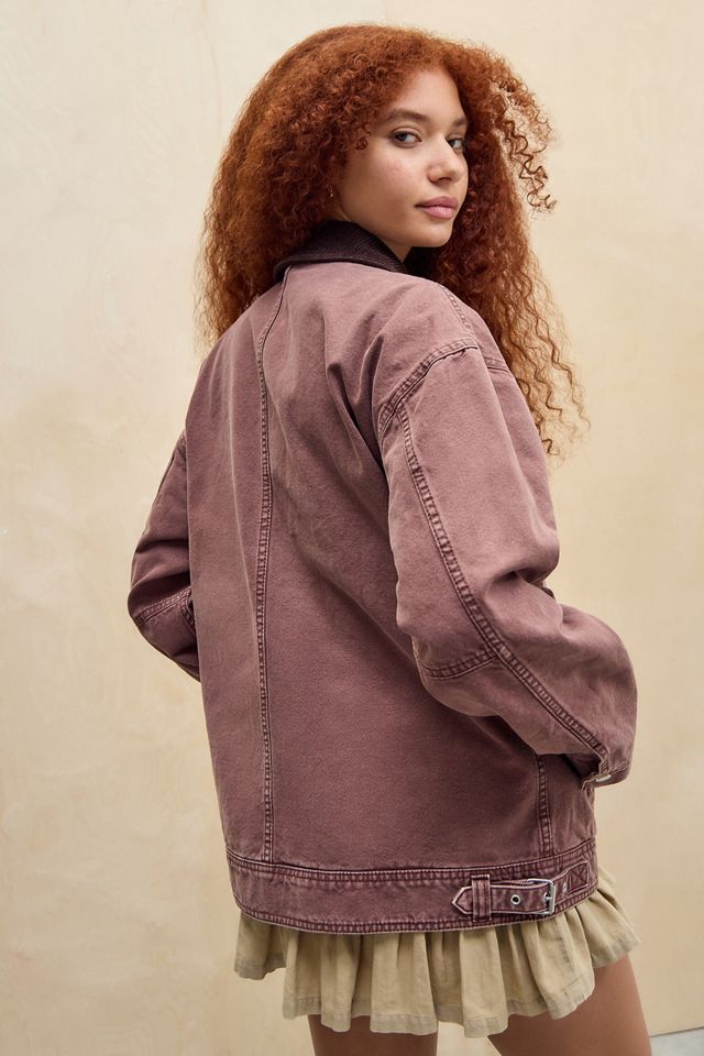 BDG Burgundy Luca Canvas Workwear Jacket #4